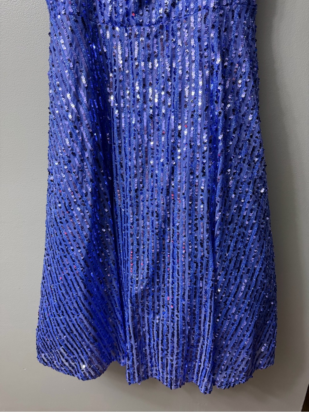 Eloquii Bustier Flare Sequin Dress Purple Sequin Midi Dress - Women 18 NWT - Picture 7 of 9